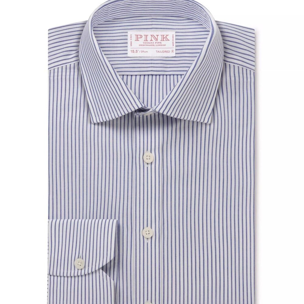 Thomas Pink London Shirtmaker Slim Fit Pin Striped Shirt XL